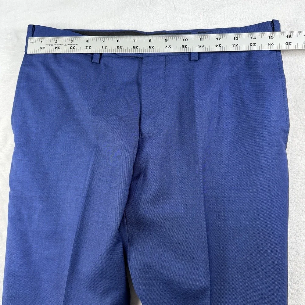 Indochino Royal Blue Suit Mens 38R Pants 30x29 100% Wool Slim Fit Career Wedding